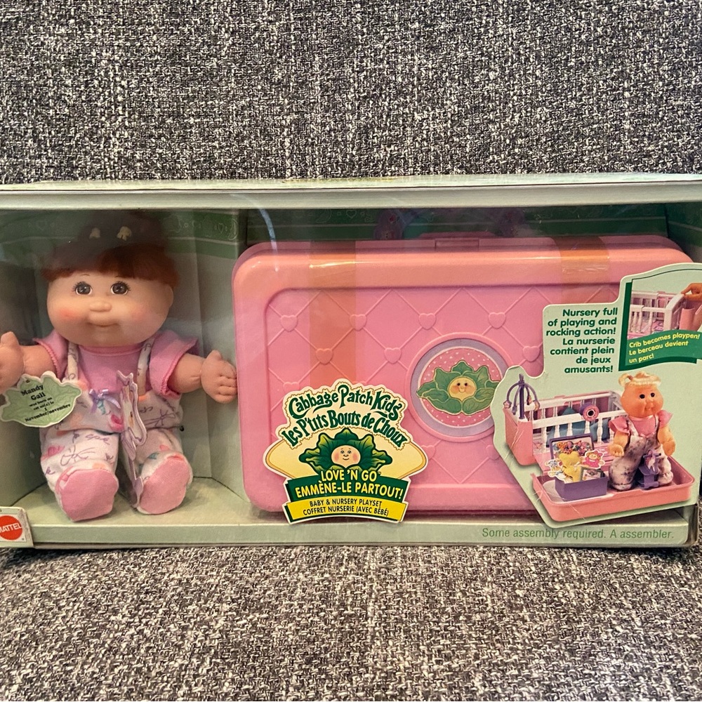 1995 Cabbage Patch Kids Love N Go Baby and crib set